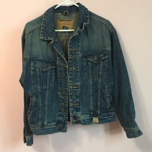 Abercrombie vintage dark wash denim jacket